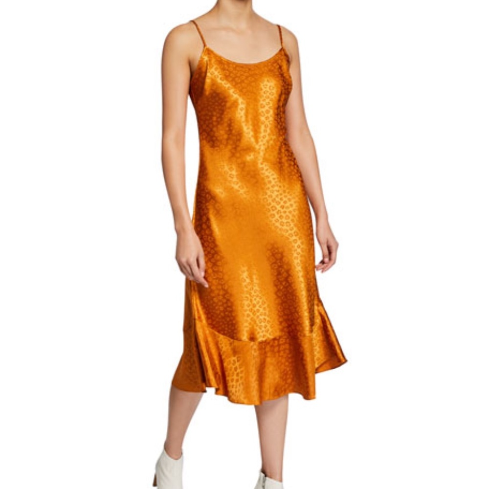 Joie Animal-Jacquard Scoop-Neck Slip Dress